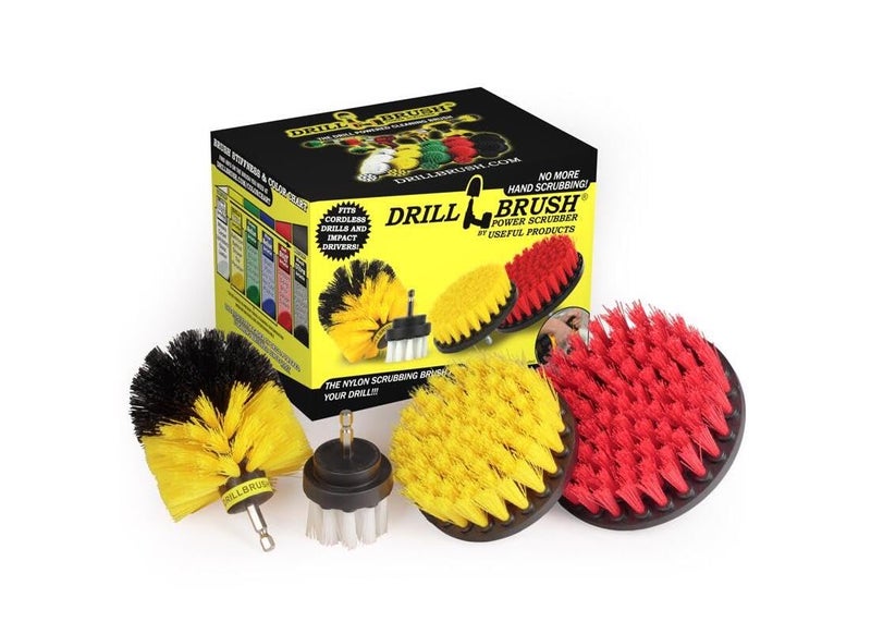 Drillbrush Drill Brush Attachment Set â€“ Power Scrubber Brush for Tub, Tile, Shower, and Grout â€“ All-Purpose Household Cleaning Brushes for Drill, Auto Detailing Brushes - Electric Grout Cleaner Kit - Image 1